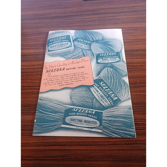 1947 Sultan Baby Book Knitting Crochet Patterns Instructions Booklet - Picture 8 of 10